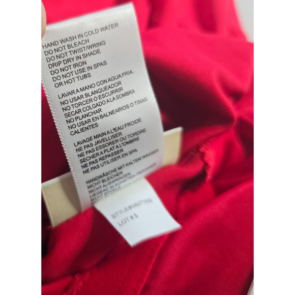 Michael Kors One Piece Swimsuit Women's 14 Red Cruise 2020 Crossover NWT - Picture 10 of 16